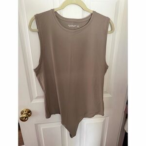 Abercrombie & Fitch Sleeveless Bodysuit - Taupe